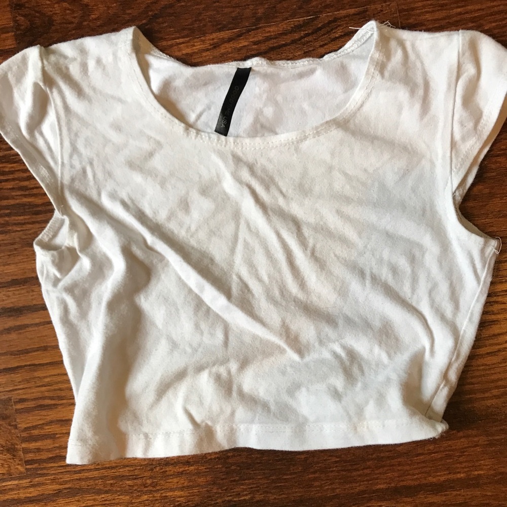 White crop top